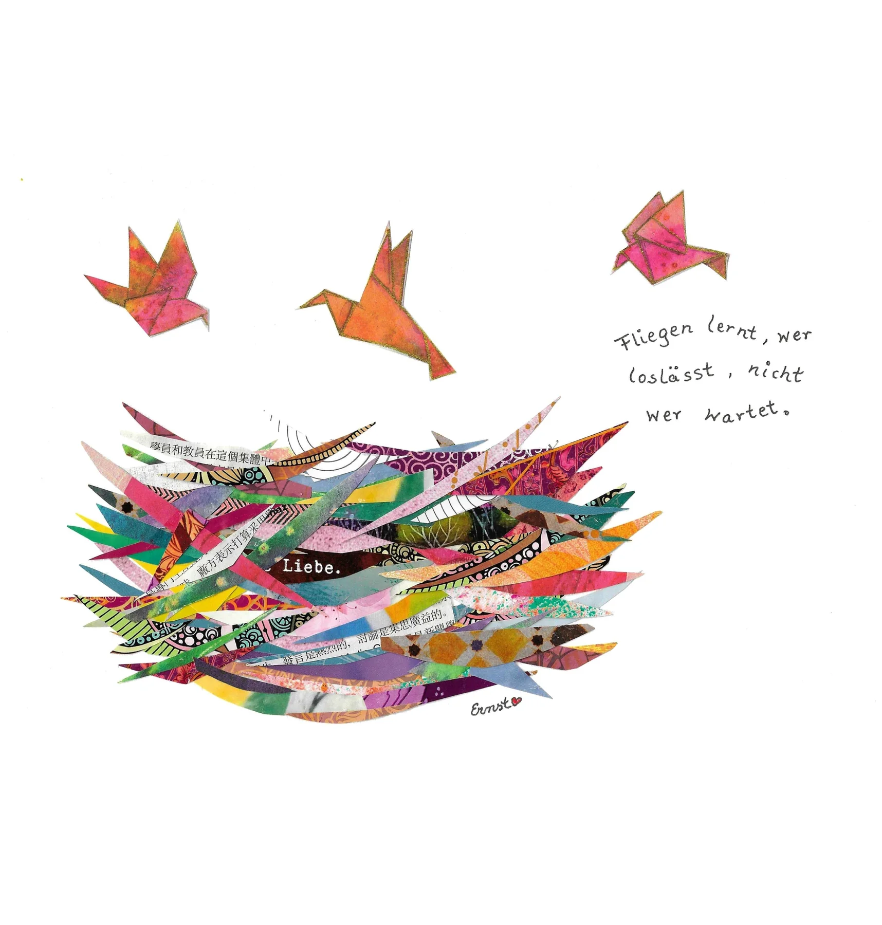Fliegen – Illustration von Andrea Ernst