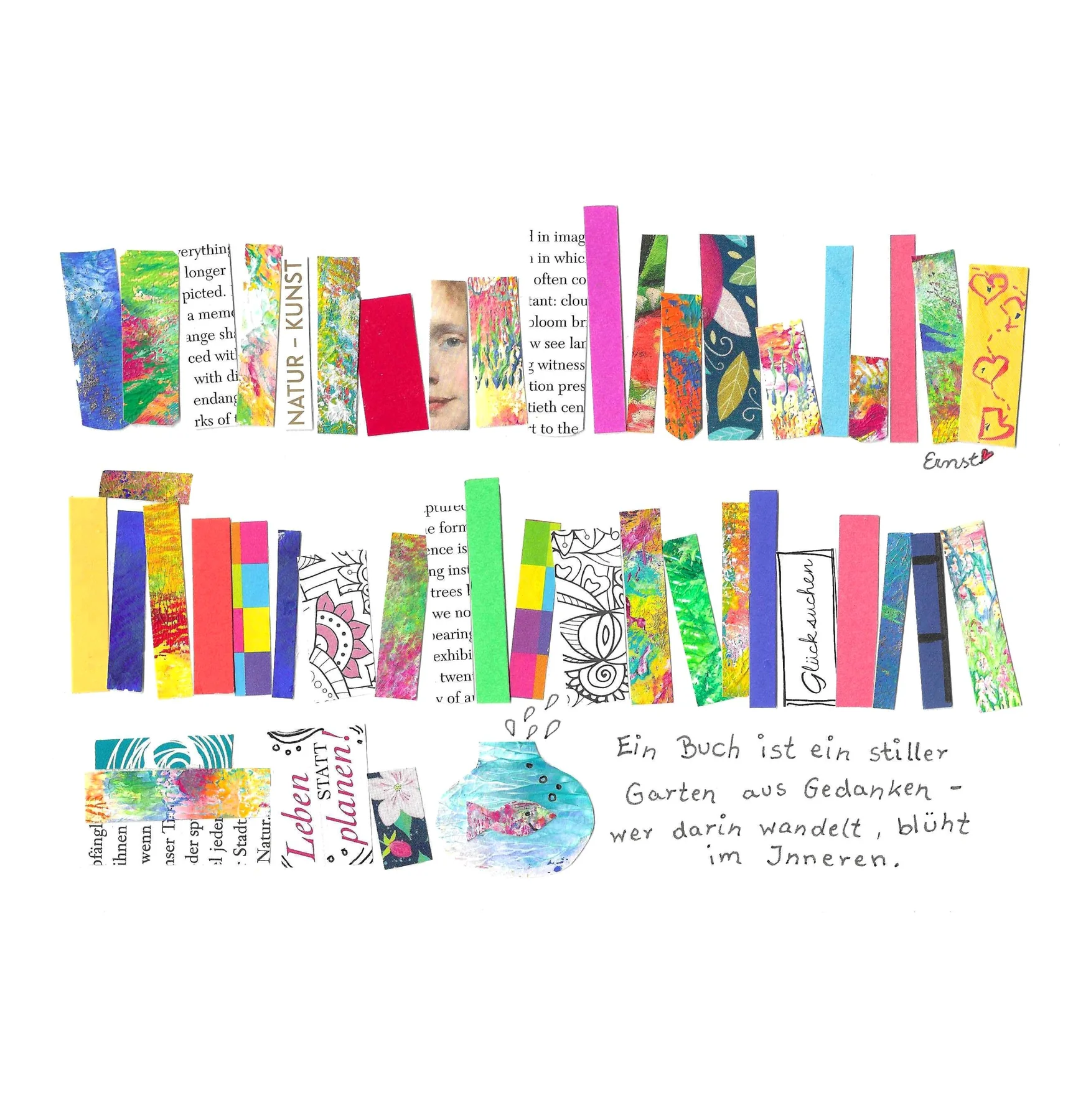 Bücherregal aus Denk doch mal bunt