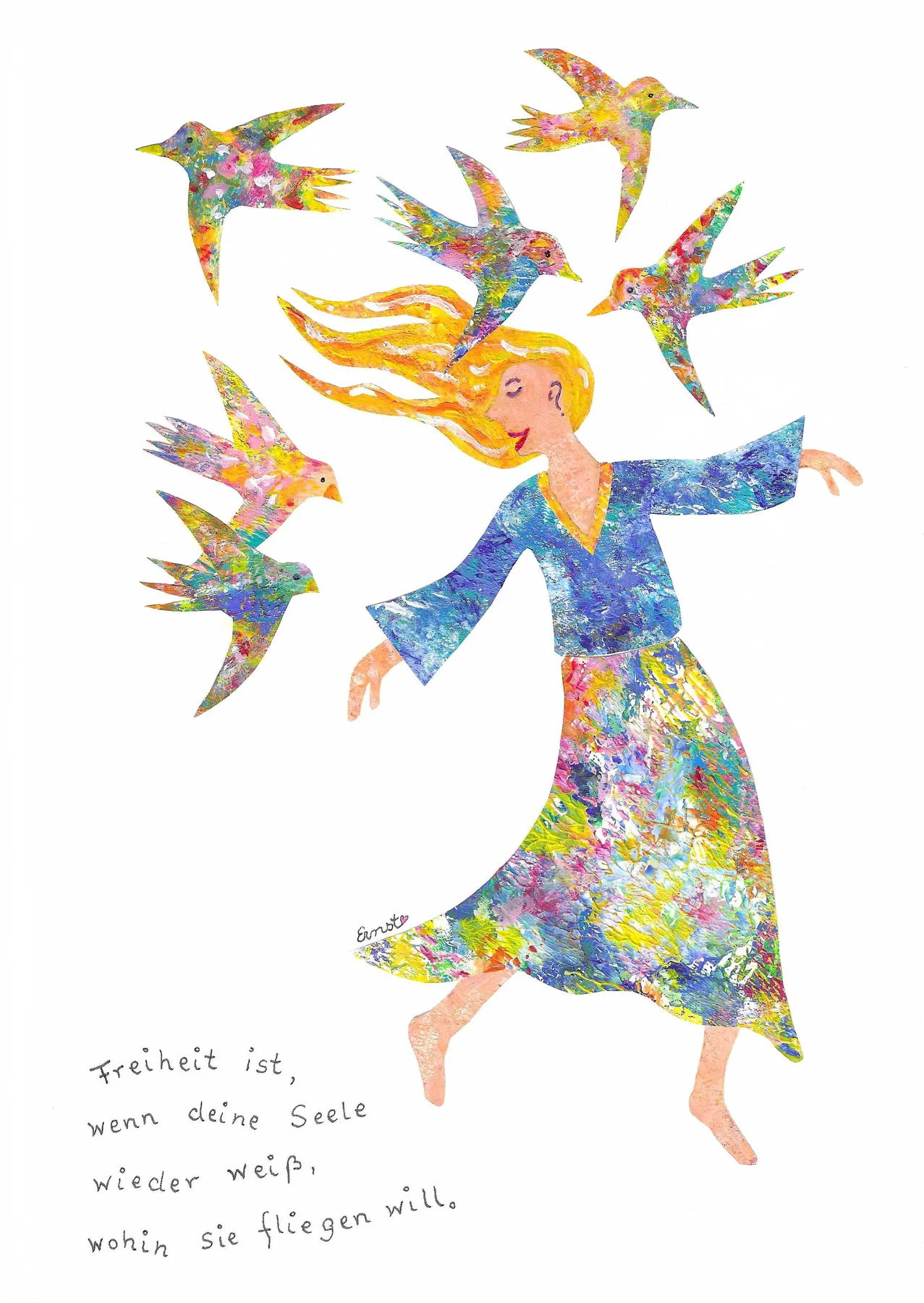 Fliegen und Freiheit – Kunstwerk von Andrea Ernst